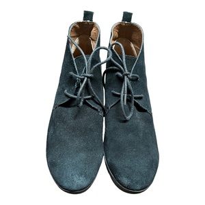 Donald‎ J. Pliner Black Suede Leather Lace Up Wedge Booties Ankle Boots 9.5